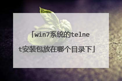 win7系统的telnet安装包放在哪个目录下