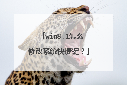win8.1怎么修改系统快捷键？