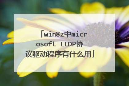 win8z中microsoft LLDP协议驱动程序有什么用
