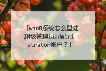 win8系统怎么登陆超级管理员administrator帐户?