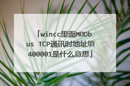 wincc里面MODbus TCP通讯时地址填400001是什么意思