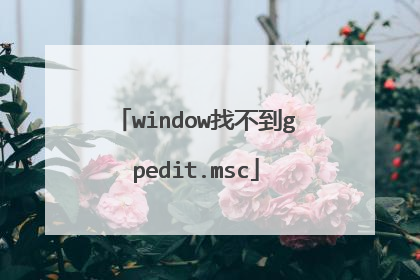window找不到gpedit.msc