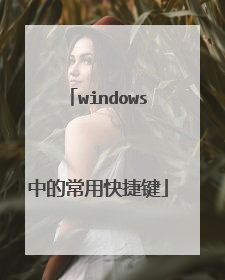 windows中的常用快捷键