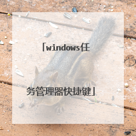 windows任务管理器快捷键