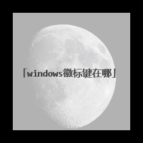 windows徽标键在哪