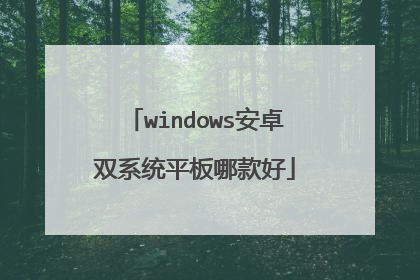 windows安卓双系统平板哪款好