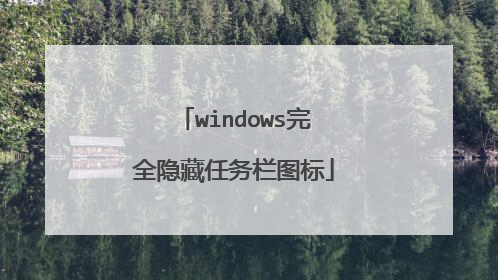 windows完全隐藏任务栏图标