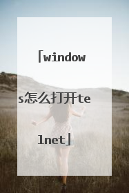 windows怎么打开telnet