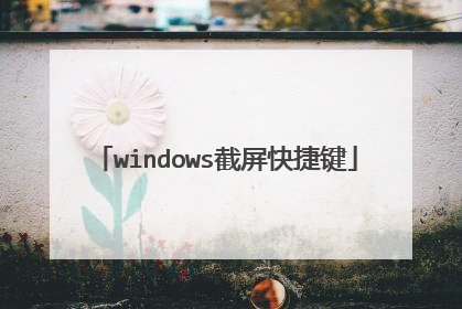 windows截屏快捷键