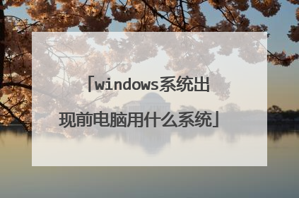 windows系统出现前电脑用什么系统