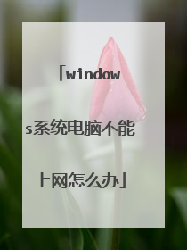 windows系统电脑不能上网怎么办
