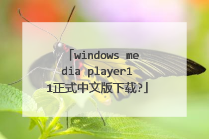 windows media player11正式中文版下载?