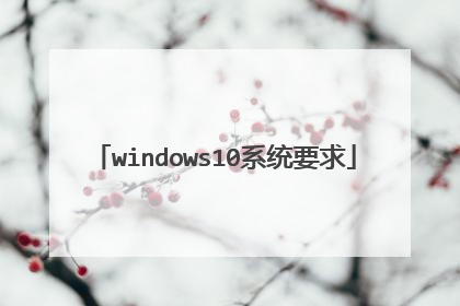 windows10系统要求