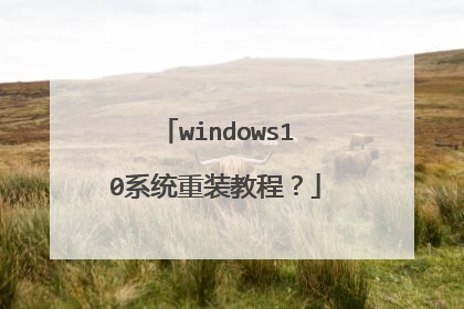 windows10系统重装教程?