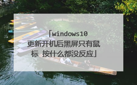 windows10更新开机后黑屏只有鼠标 按什么都没反应