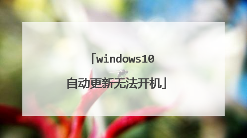 windows10自动更新无法开机