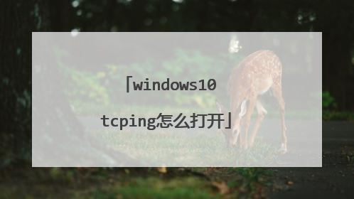 windows10 tcping怎么打开