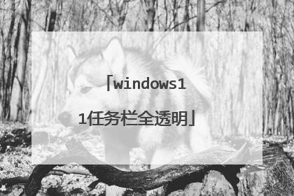 windows11任务栏全透明