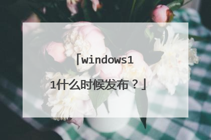 windows11什么时候发布?