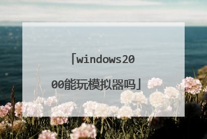 windows2000能玩模拟器吗