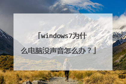 windows7为什么电脑没声音怎么办？