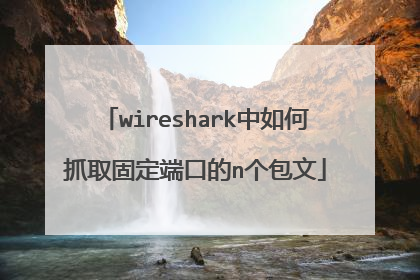 wireshark中如何抓取固定端口的n个包文
