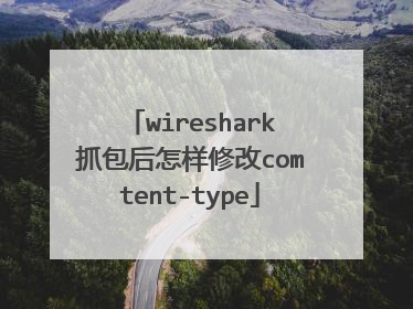 wireshark抓包后怎样修改comtent-type
