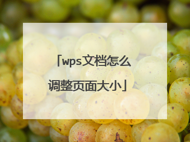 wps文档怎么调整页面大小