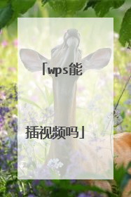 wps能插视频吗