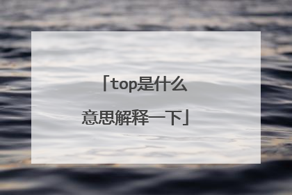 top是什么意思解释一下