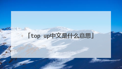 top up中文是什么意思