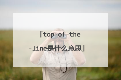 top-of-the-line是什么意思