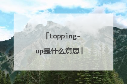 topping-up是什么意思