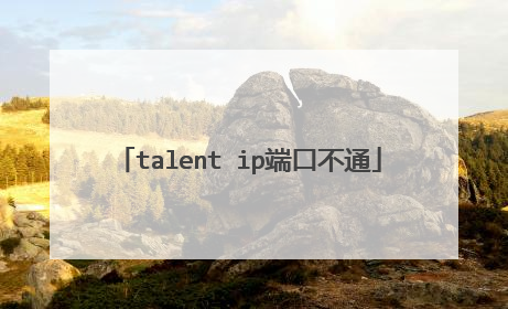talent ip端口不通
