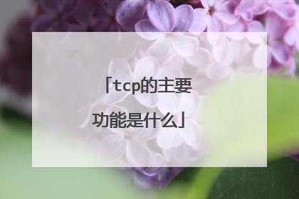 tcp的主要功能是什么