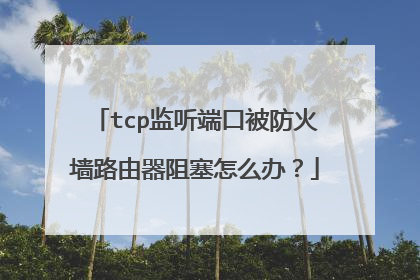 tcp监听端口被防火墙路由器阻塞怎么办？