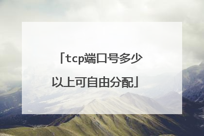 tcp端口号多少以上可自由分配