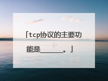 tcp协议的主要功能是______。