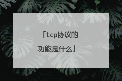 tcp协议的功能是什么