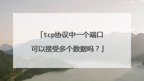 tcp协议中一个端口可以接受多个数据吗？