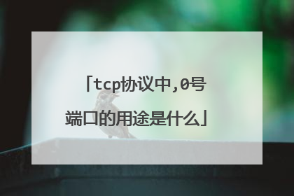 tcp协议中,0号端口的用途是什么