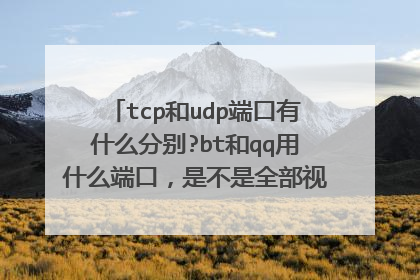 tcp和udp端口有什么分别?bt和qq用什么端口，是不是全部视频对话都使用udp