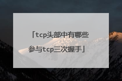 tcp头部中有哪些参与tcp三次握手