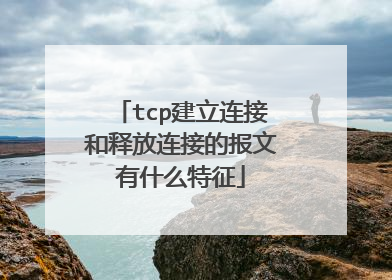 tcp建立连接和释放连接的报文有什么特征