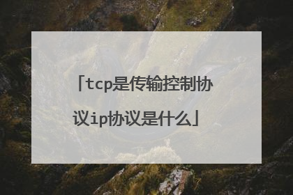 tcp是传输控制协议ip协议是什么