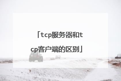 tcp服务器和tcp客户端的区别