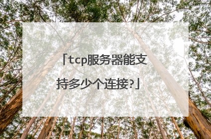 tcp服务器能支持多少个连接?