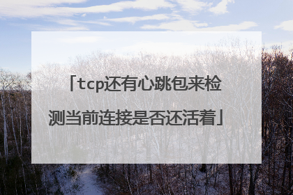 tcp还有心跳包来检测当前连接是否还活着