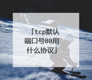 tcp默认端口号80用什么协议