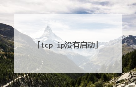 tcp ip没有启动